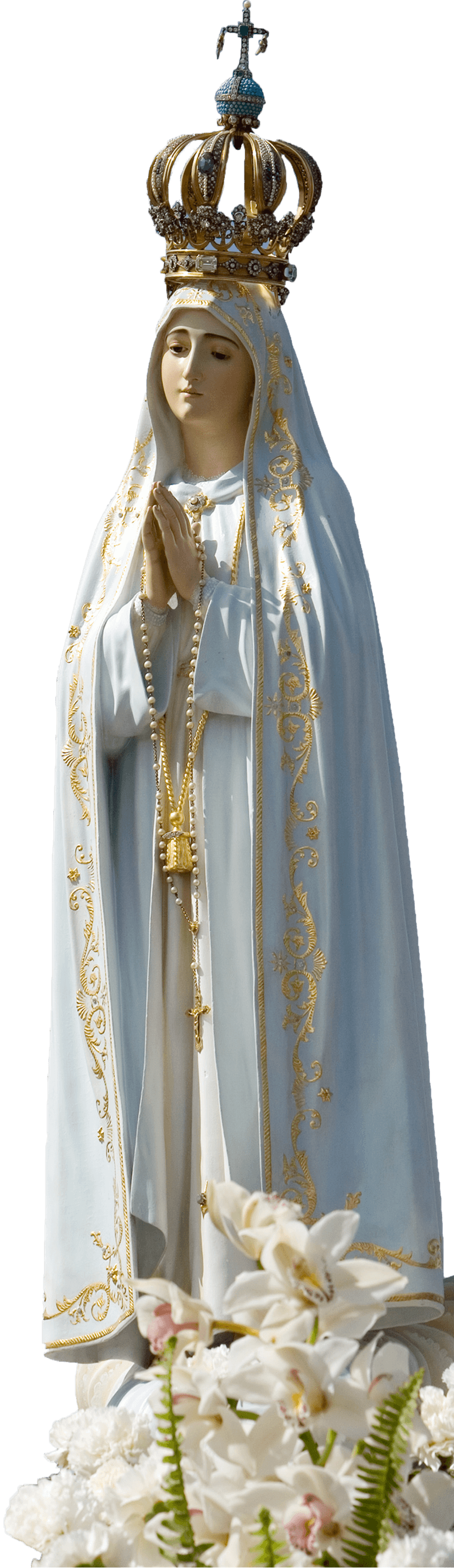 Imagem de Nossa Senhora com as mãos em posição de oração